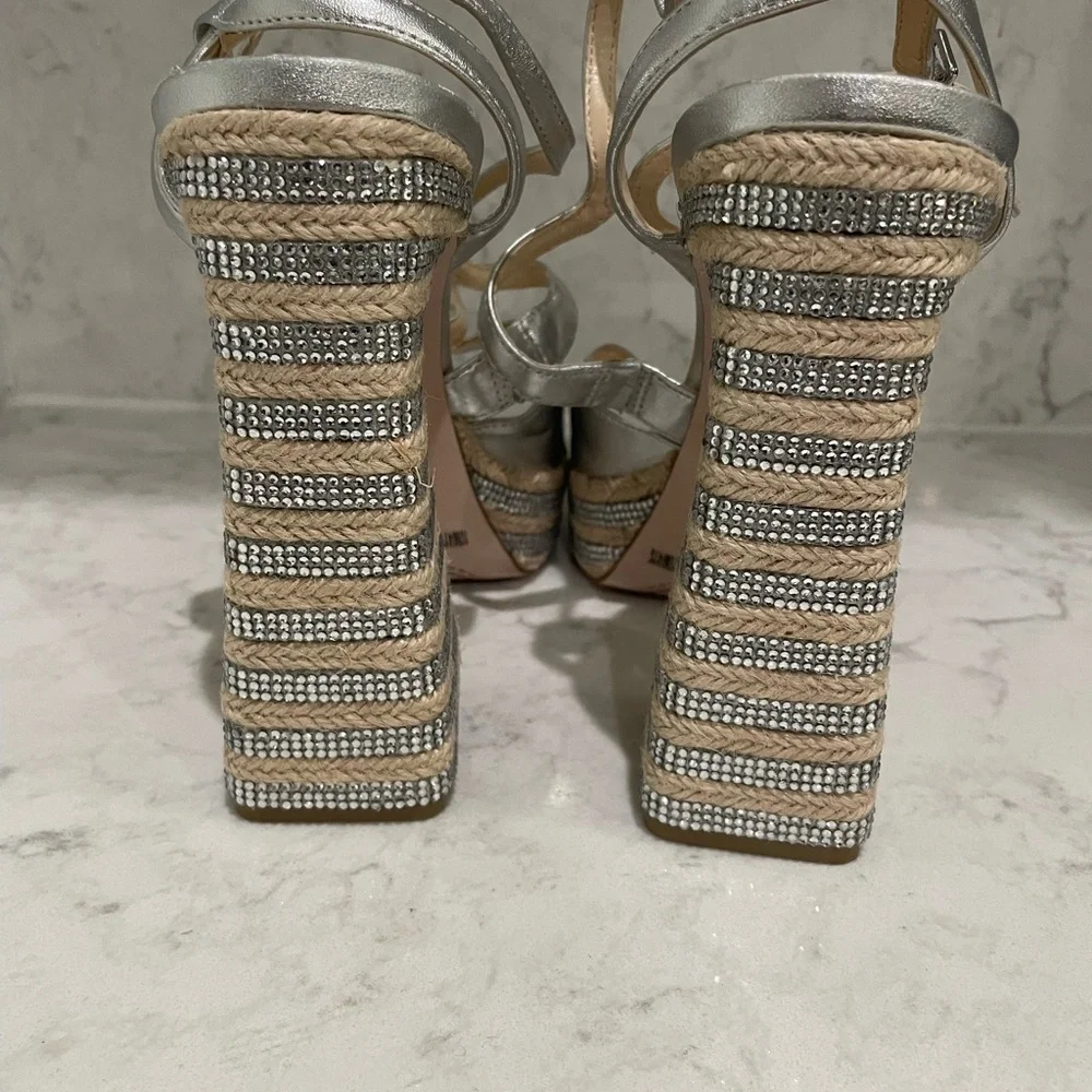 New! Jessica Simpson Dosia Women's Strappy Platform Wedge Espadrilles Sandals 10